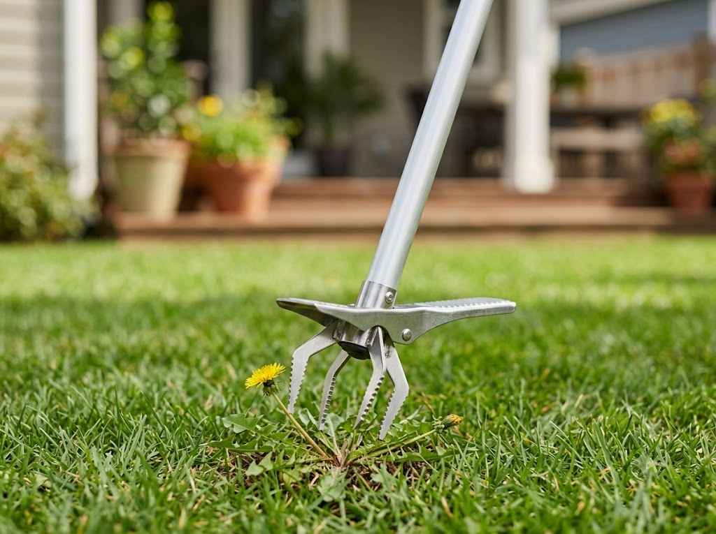 Close up execution of pressure gauge testing handle torque forces on garden gear