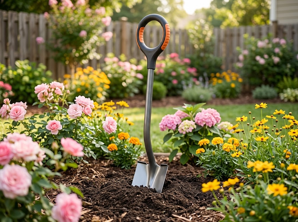 Long handled stand-up weeding tool extracting deep roots